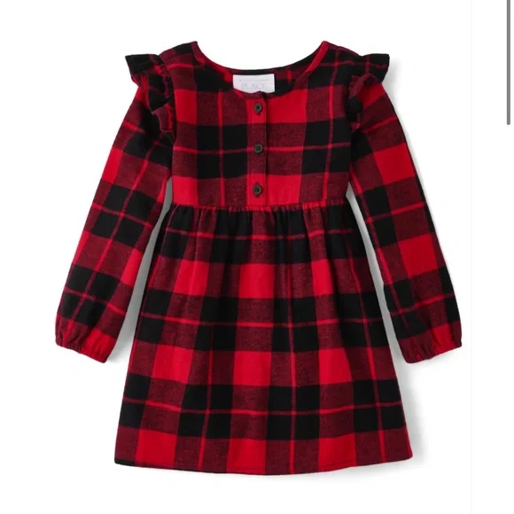 Dresses Toddler Girls Matching Family Buffalo Plaid Flannel